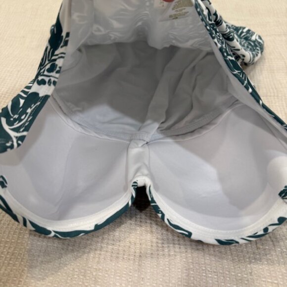 NWT ANNE COLE Twist Front Strapless One-piece Swimsuit Size 10 - Picture 5 of 6